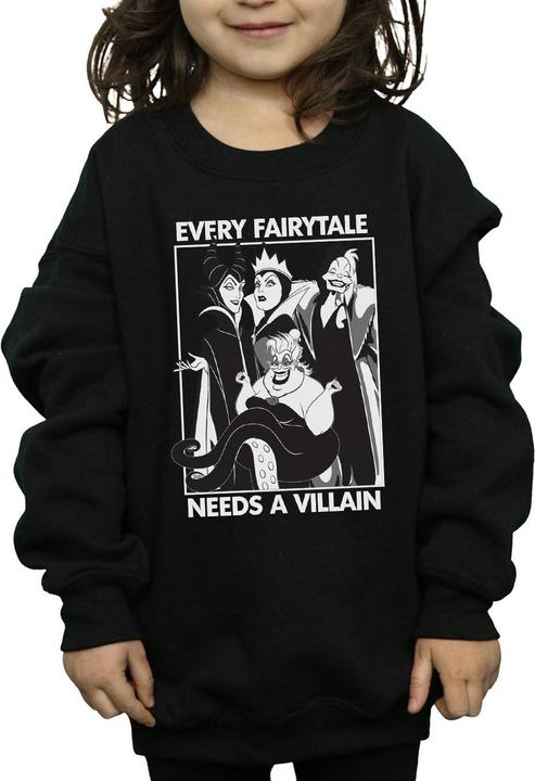 Actual product image Disney Girls Villains Cotton Sweatshirt (116)