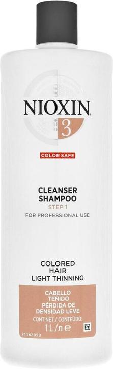 Nioxin SYSTEM 3 shampoo volumizing weak fine hair 1000 ml (1000 ml, Flüssiges Shampoo)