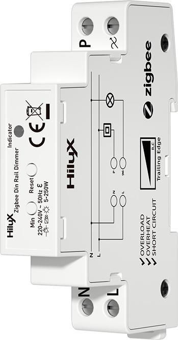 Actual product image HiluX Zigbee DIN rail dimmer - 250w