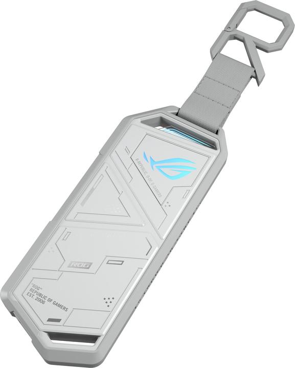 Actual product image ASUS Go USB ROG Strix Arion White M2 SSD enclosure with Aura (M.2)