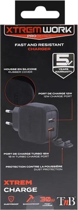 Actual product image T'nB Xtremework power supply 27W 30W, 3A, 2x USB A (30 W)