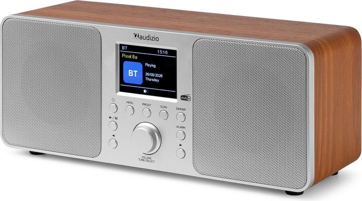 Produktbild Audizio DAB+ Radio Genua Silber, Radio Tuner: FM, DAB+ (FM, DAB+, Bluetooth)
