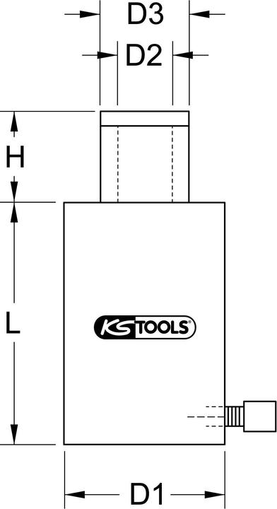 Actual product image KS Tools Hydraulic hollow piston cylinder 20 t