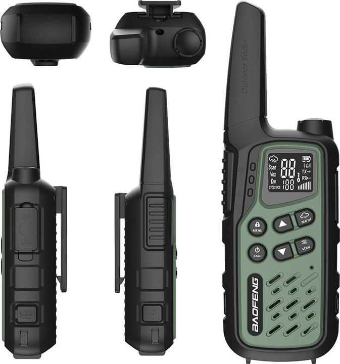 Actual product image Baofeng Walkie-Talkie BF-T25E Green (10 km)