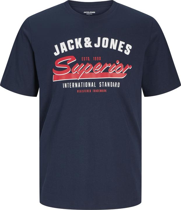 Actual product image Jack & Jones Jjelogo Tee Ss O-Neck 2 Col Aw24 S Pls (7XL)