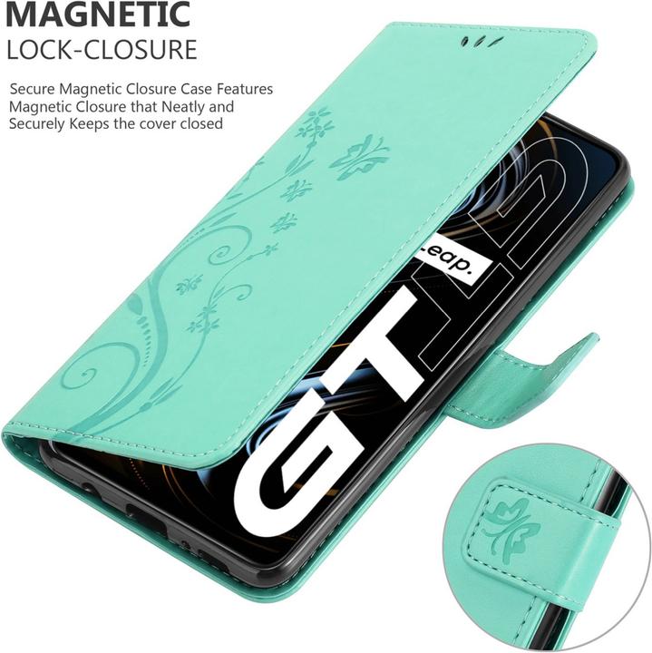 Actual product image Cadorabo Flower Book Case for Realme GT / GT Neo 2T / Q3 PRO (Realme GT Neo 2T, Realme Q3 Pro 5G)