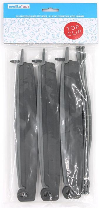 Chiusura della borsa con clip superiore 29 cm (3 x)
