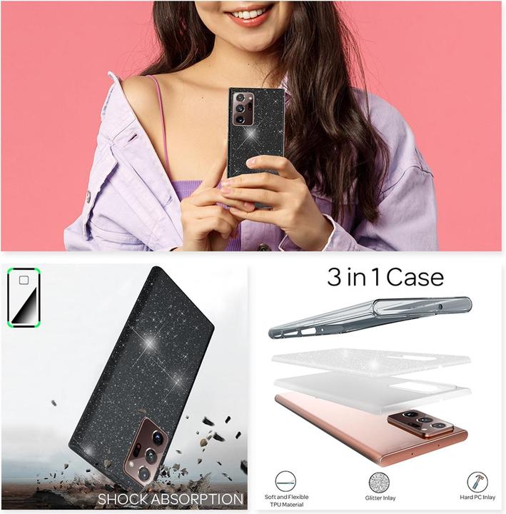 Actual product image Nalia Glitter Case (Samsung Galaxy Note 20 Ultra)