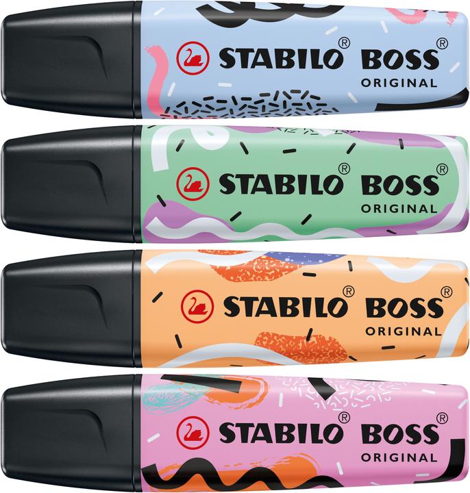 Image du produit STABILO Boss By Ju Présentoir 30 pièces (Bleu nuageux, Pourpre, Menthe, Pêche, 5 mm, 30 x)