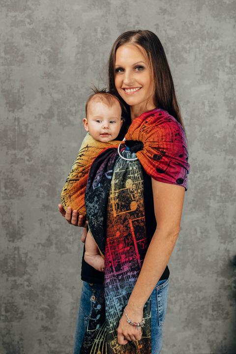 Actual product image Lennylamb Ringsling - Symphony Rainbow Dark (1.80 m)