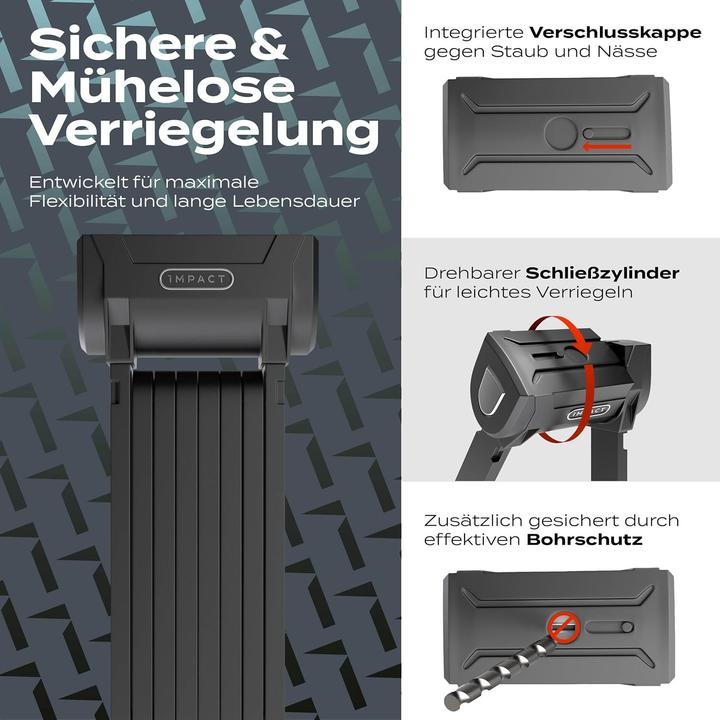 Produktbild Impact Bike Accessories FlexLock 15 Faltschloss (110 cm)