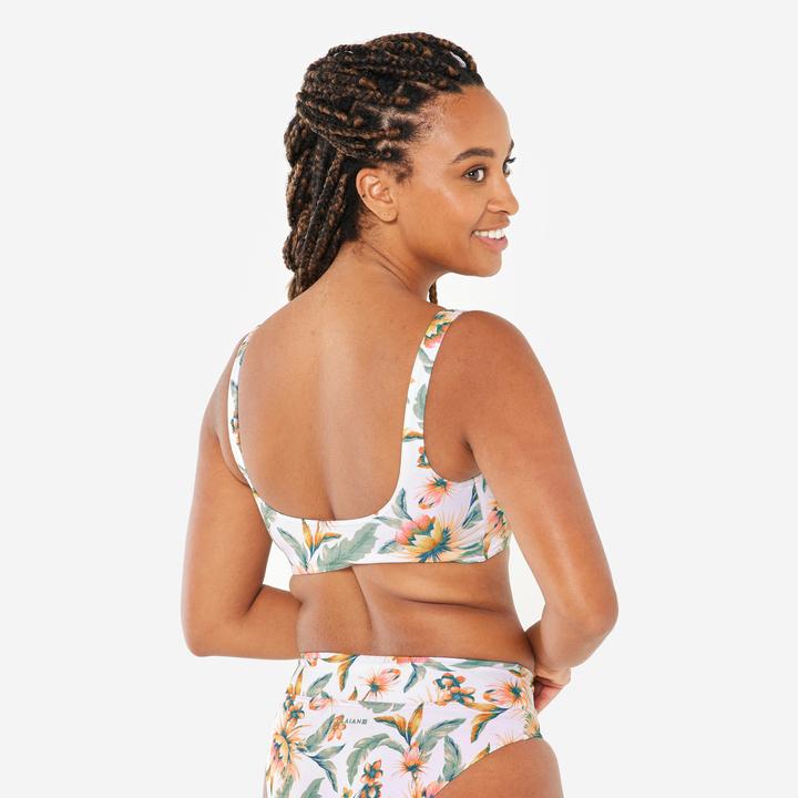 Actual product image Olaian Bikini-Oberteil Bustier Surfen Damen Aurely Belly weiss (46)