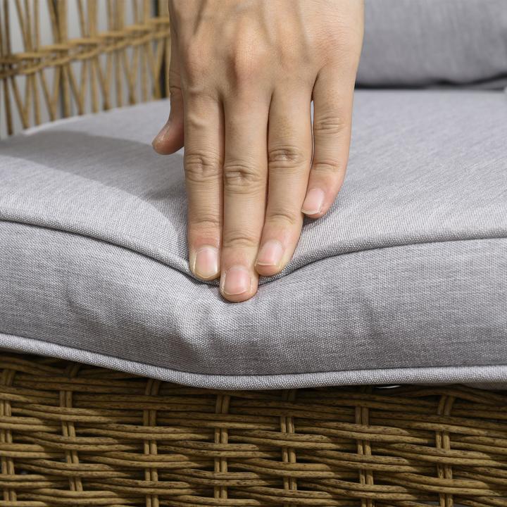 Actual product image Outsunny Rattan Rocking Chair with Seat Cushion