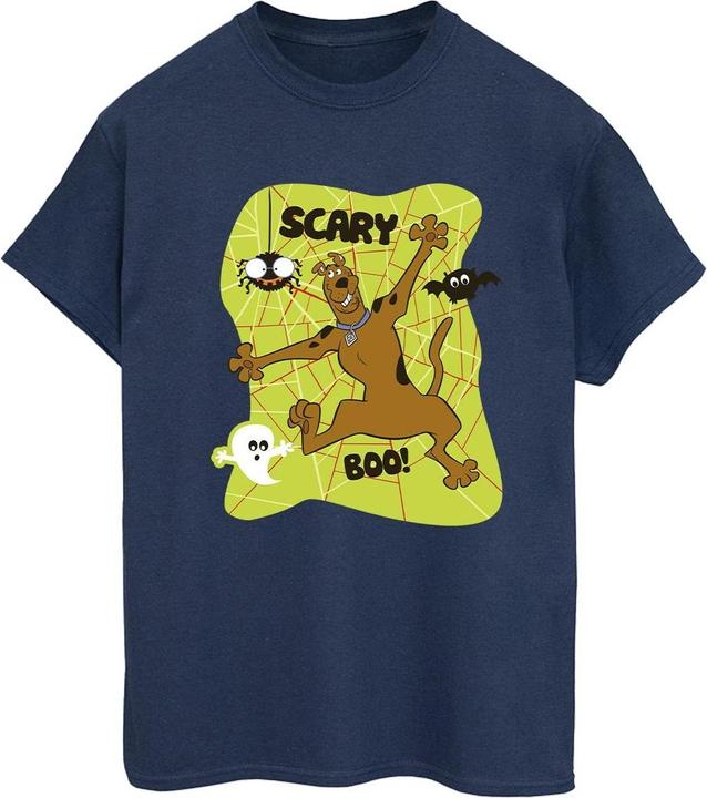 Actual product image Scooby Doo Womens/Ladies Scary Boo! Cotton Boyfriend T-Shirt (L)