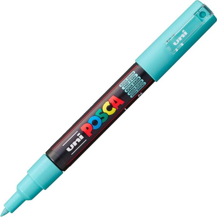 Actual product image Posca Marker PC-3M round tip (Aqua blue, 1.30 mm, 1 x)