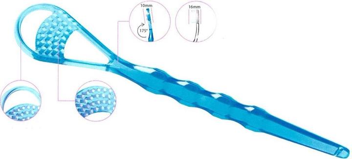 Image du produit Miradent Tong-Clin De Luxe bleu gratte-langue (Racleur de langue, 1 x)