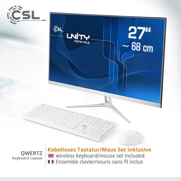 Produktbild CSL All-in-One-PC Unity F27W-ALS, QWERTZ Layout (DE) (16 GB, 512 GB)