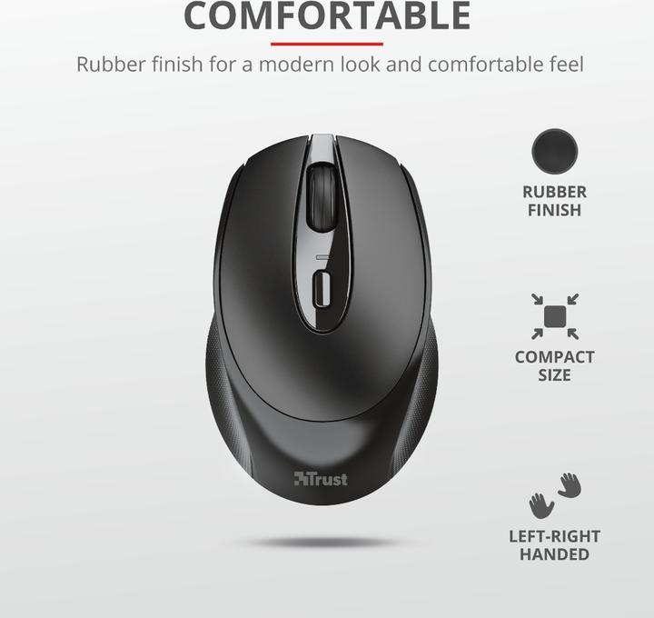 Actual product image Trust Mouse Zaya Rechargeable Black (Wireless)