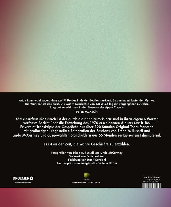 Actual product image The Beatles: Get Back (Deutsche Ausgabe) (German, Hanif Kureishi, 2021)