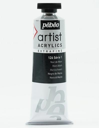 Produktbild Pebeo Artist Acrylics Extrafein Acrylfarben (Marsschwarz, 37 ml)