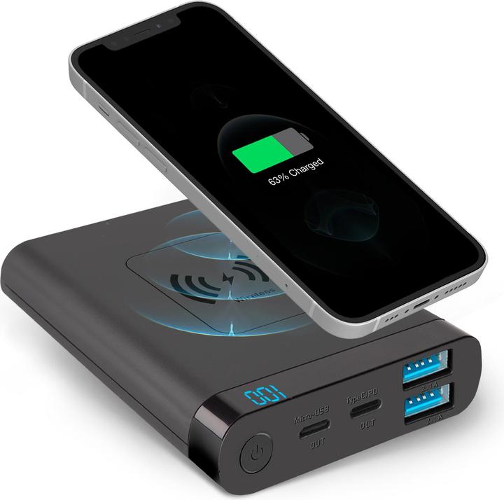Image du produit SBS Banque d'énergie sans fil de 10 watts (10000 mAh, 10 W, 10 Wh)