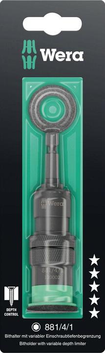 Productafbeelding Wera 881/4/1 SB Bithouder met variabele inschroefdieptebegrenzing (6,3 mm)