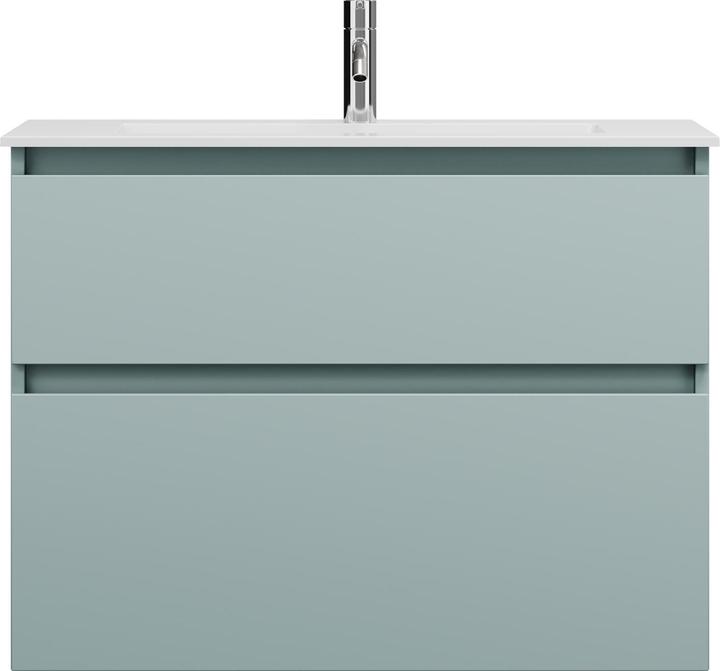 Produktbild burgbad Lin20 Mineralguss-Waschtisch Farbe Weiss Matt inklusive Waschtischunterschrank 2 Auszüge, 8