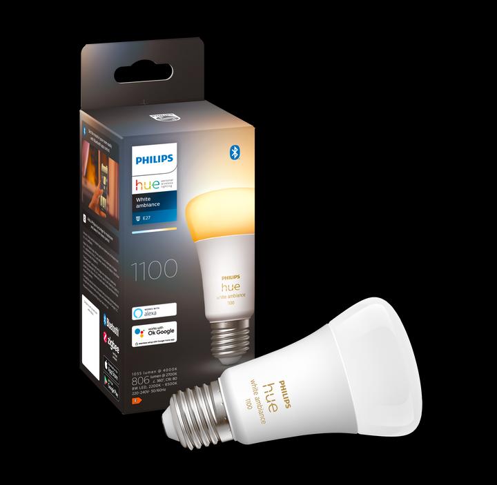 Produktbild Philips Hue White Ambiance (E27, 8 W, 1100 lm, 1 x, F)