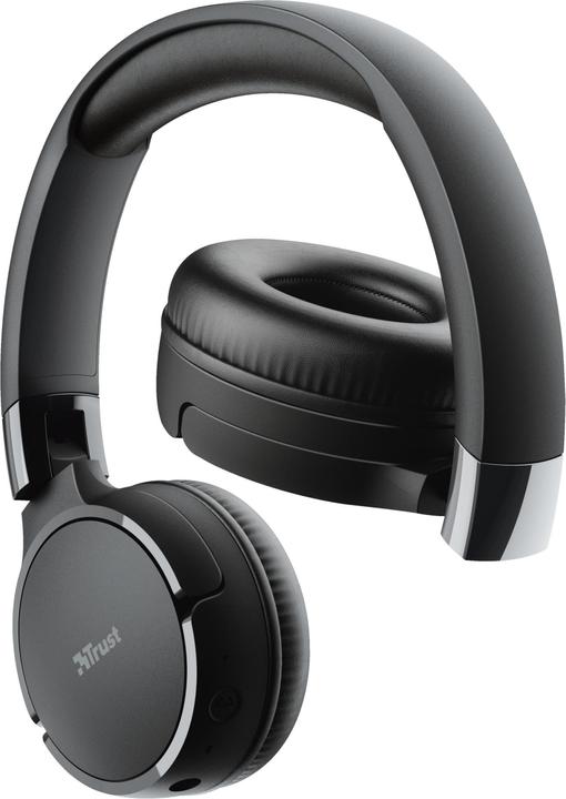 Produktbild Trust Zena Kopfhörer Kopfband 3,5-mm-Anschluss Mikro-USB Bluetooth Schwarz (ANC, 75 h, Kabelgebunden)