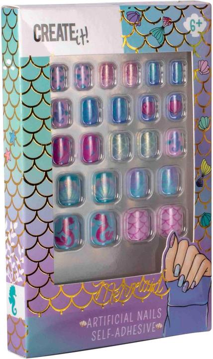 Actual product image Create It! mermaid artificial nails, self-adhesive