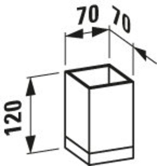 Laufen Bicchiere Kartell Boxy, L/A: 70/70/120 mm, H3823300