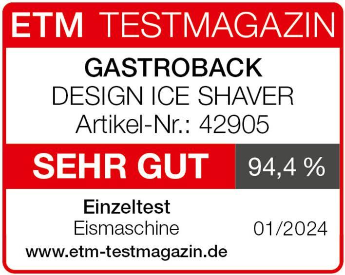 Produktbild Gastroback Eiszerkleinerer (EU-Stecker)