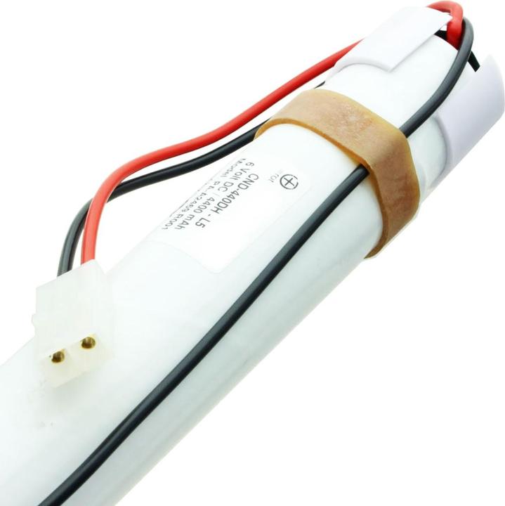 Actual product image AccuCell Emergency light battery NiCd 6.0V 4500mAh L1x5 330x37mm (4500 mAh, Battery + charger)