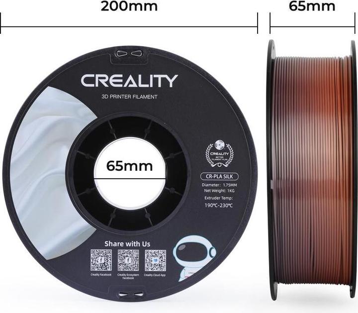 Actual product image Creality Filament PLA, Rainbow, 1.75 mm, 1 kg (PLA, 1.75 mm, 1000 g, Multicoloured)