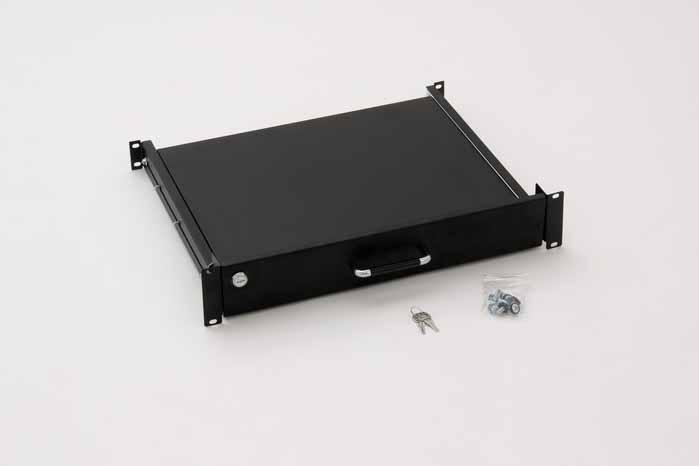 Actual product image Tritón Triton RAB-UP-X29-A1 19" lockable keyboard and mouse drawer, black