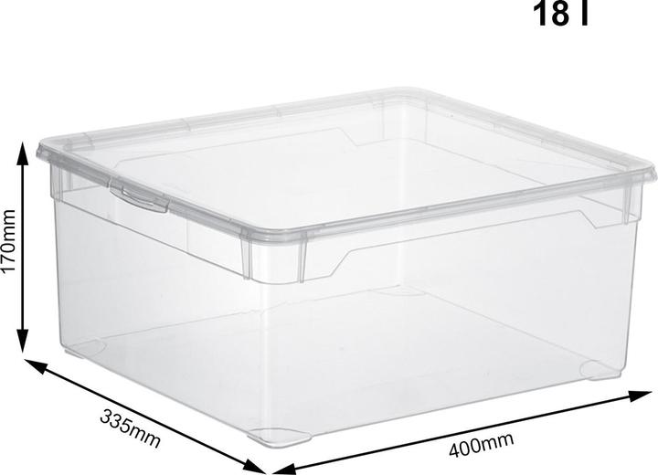 Actual product image Rotho Set Box Sweater 18 l CLEAR (18 l)