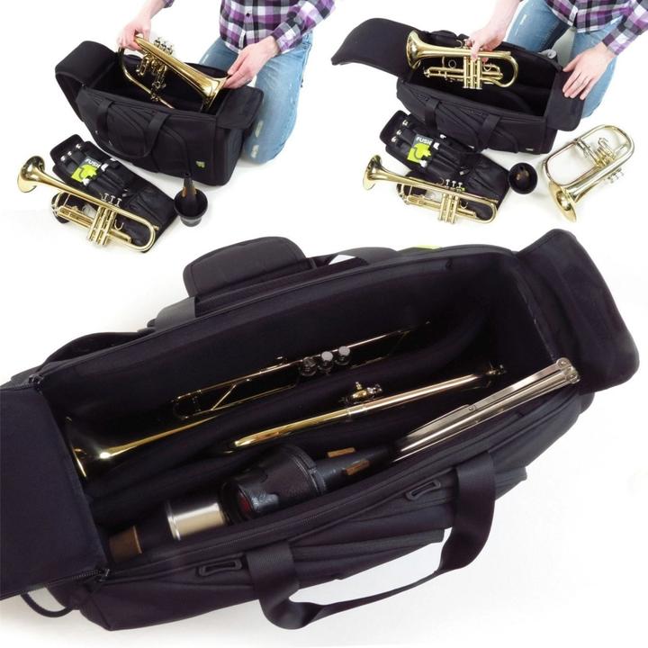 Image du produit Fusion UB-04-B Urban Triple Trumpet Bag - Bleu/Noir (Trompettes, Bugle, Cornet)