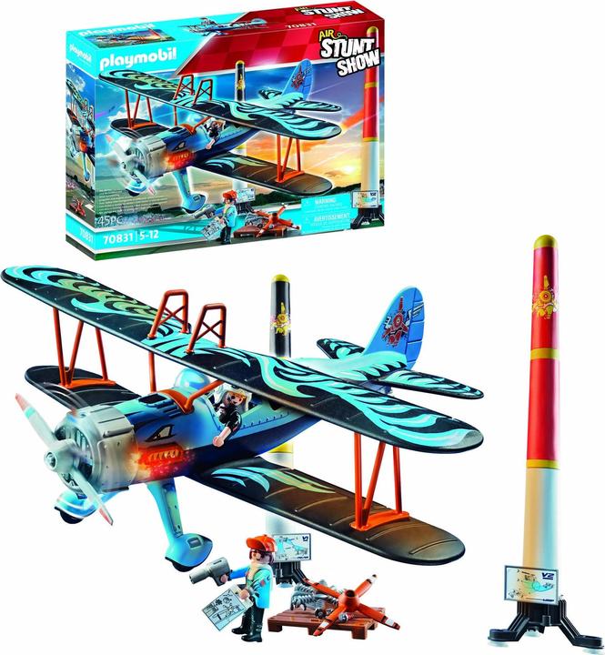 Immagine prodotto Playmobil Spettacolo di acrobazia aerea Double Decker Phoenix (70831, Playmobil Stunt Show)