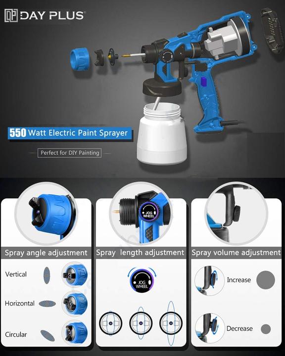 Immagine prodotto Day Plus Pistola a spruzzo per vernici 550W, 800ml