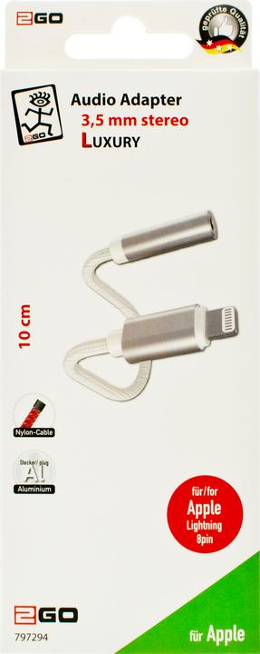 Produktbild 2GO 797294 Audio-Kabel Lightning (0.10 m, Lightning)
