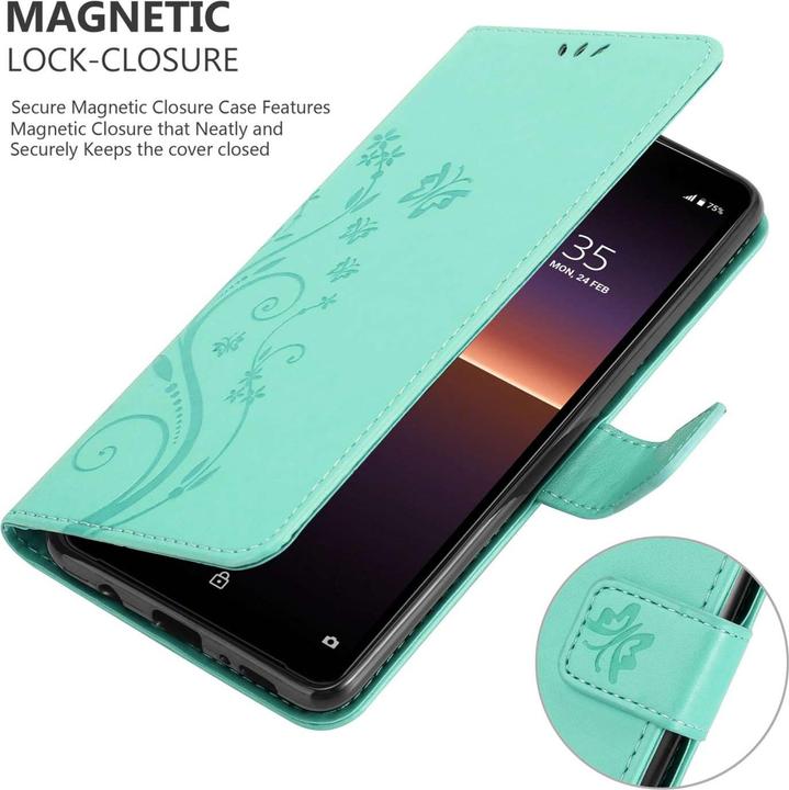 Produktbild Cadorabo Hülle für Sony Xperia 10 II mit Blumen Muster (Sony Xperia 10 II)