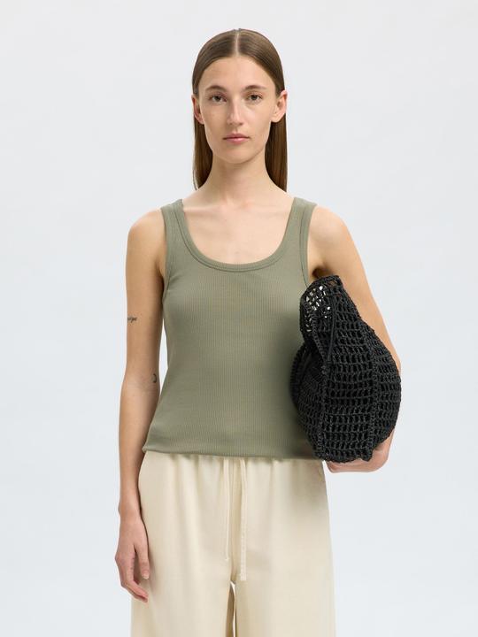Actual product image Selected Femme Rippmuster Baumwoll Tanktop (M)