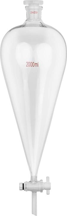 Steinberg Imbuto separatore 2000 ml 24/29 Rubinetto di arresto in PTFE Vetro borosilicato fino a 160 °C