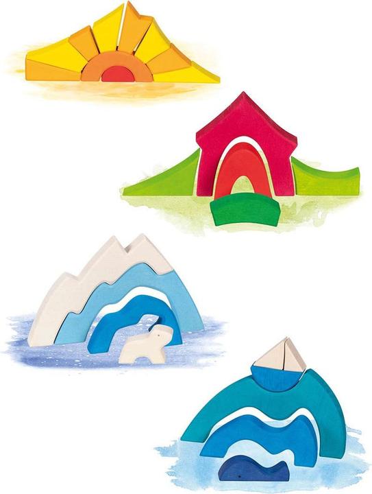 Actual product image Goki Little Polar Bear Building Blocks 26 pieces