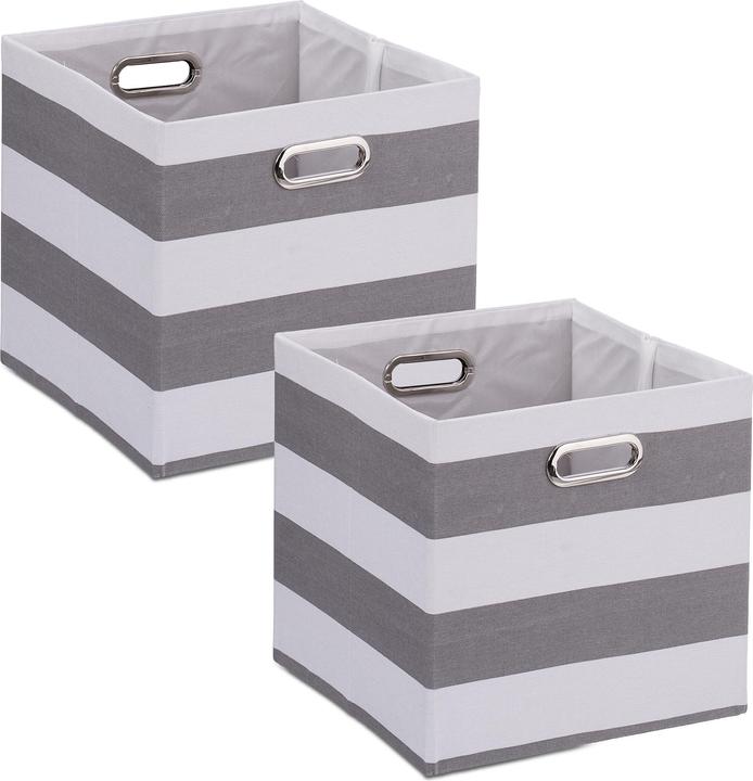 Immagine prodotto Relaxdays 2x scatola portaoggetti (30,5 x 30 x 30,5 cm, 26.50 l)