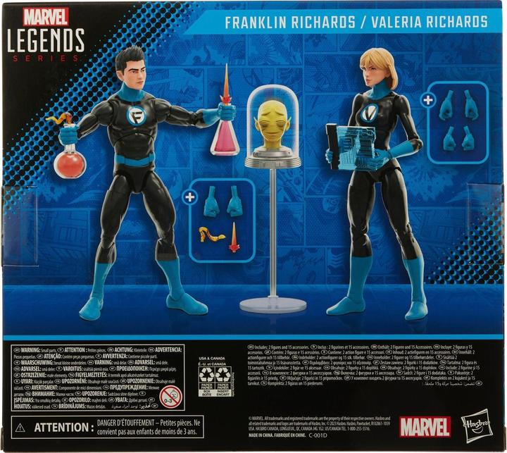 Actual product image Hasbro Fantastic Four Marvel Legends Action Figure 2-Pack Franklin Richards and Valeria Richards 15 cm