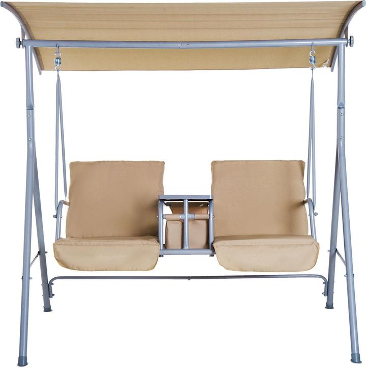 Image du produit Outsunny Balançoire de jardin avec toit solaire