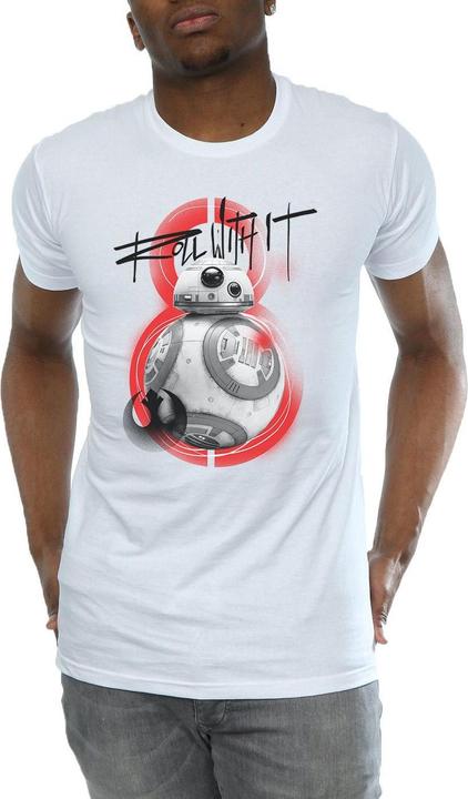 Actual product image Star Wars Mens The Last Jedi BB-8 Roll With It T-Shirt (XXL)