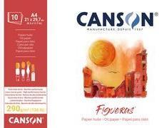 Image du produit Canson Bloc de papier à dessin "Figueras", 380 x 460 mm, 290 g/m² 10 feuilles, texture lin, sur le long