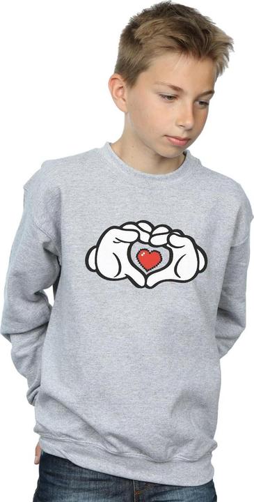 Actual product image Disney Boys Mickey Mouse Heart Hands Sweatshirt (152, 158)